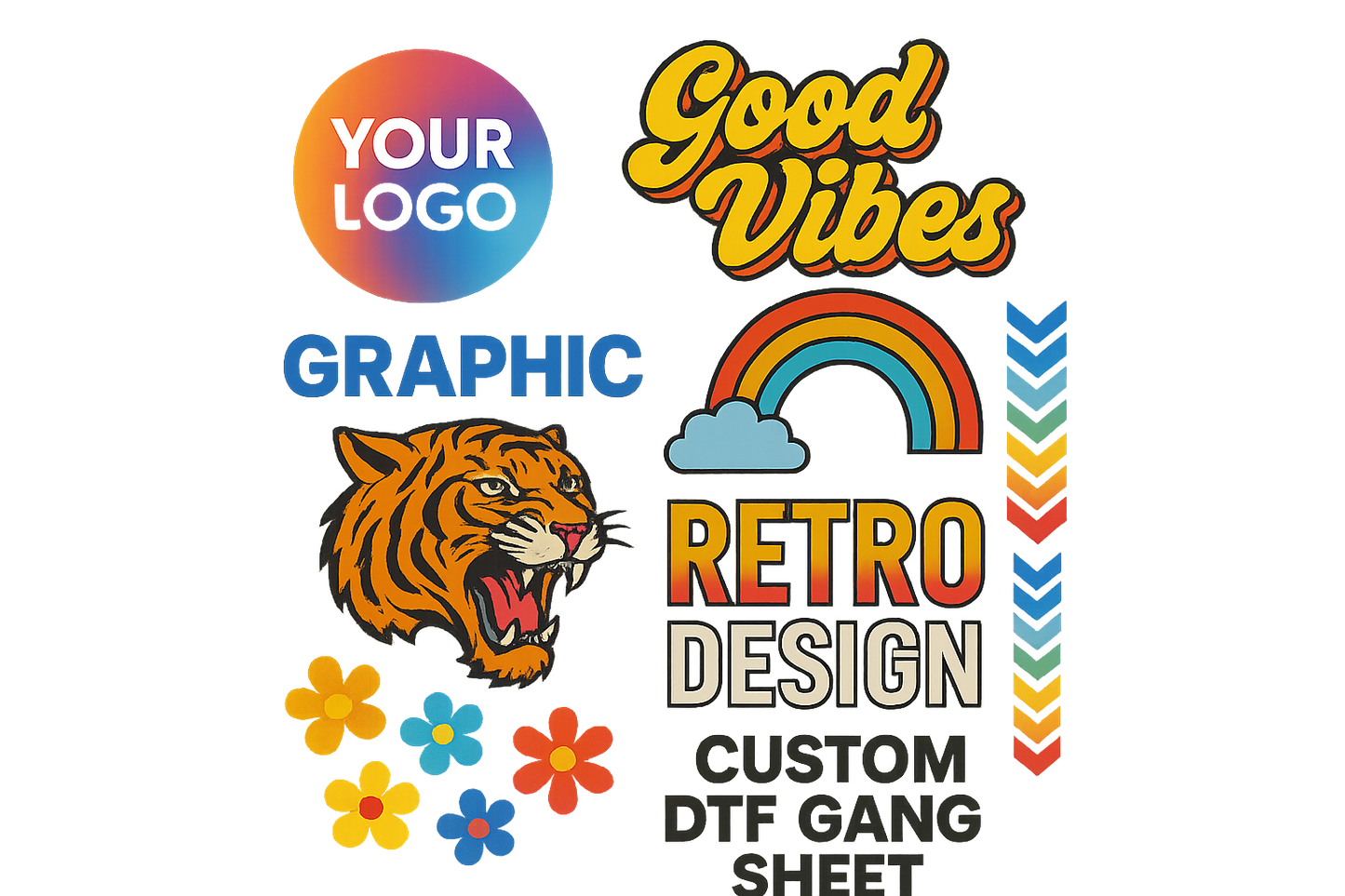 Product listing image for a custom dtf gang sheet